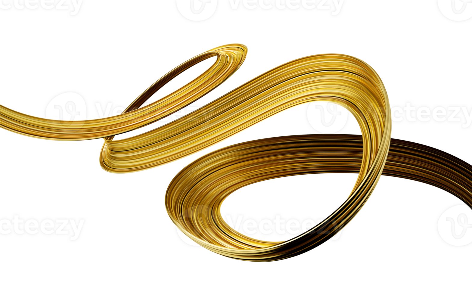 Abstract shiny color gold wave luxury Golden ribbon 3d illustration png