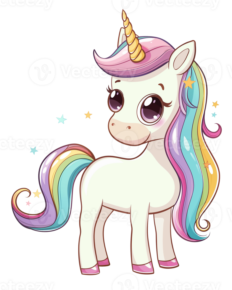 cute unicorn cartoon illustration png