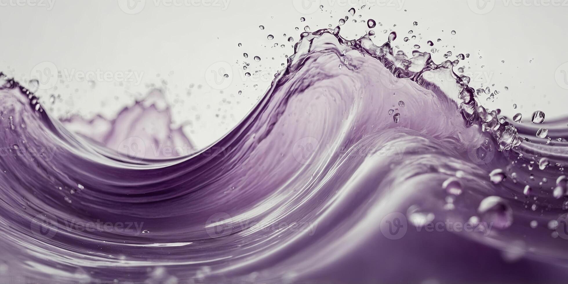 A bright lilac wave, soft and mystical, sweeping smoothly over a white backdrop, presented in a crystal-clear high-definition image. photo