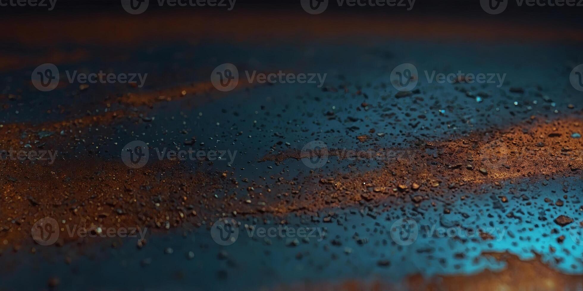 Rust gradient background with hologram effect. . photo