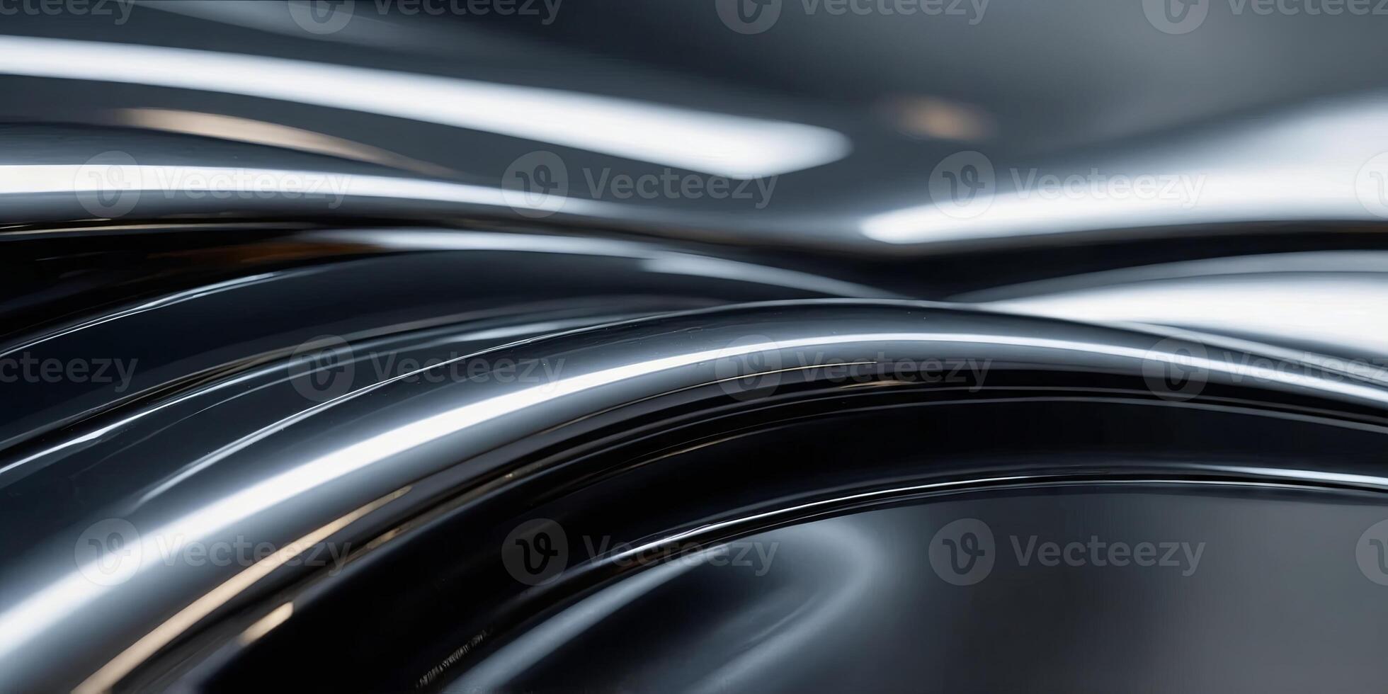Metallic background featuring a polished platinum surface, with bright, crisp reflections, ideal for luxurious, high-end product displays or sophisticated event decor. . photo