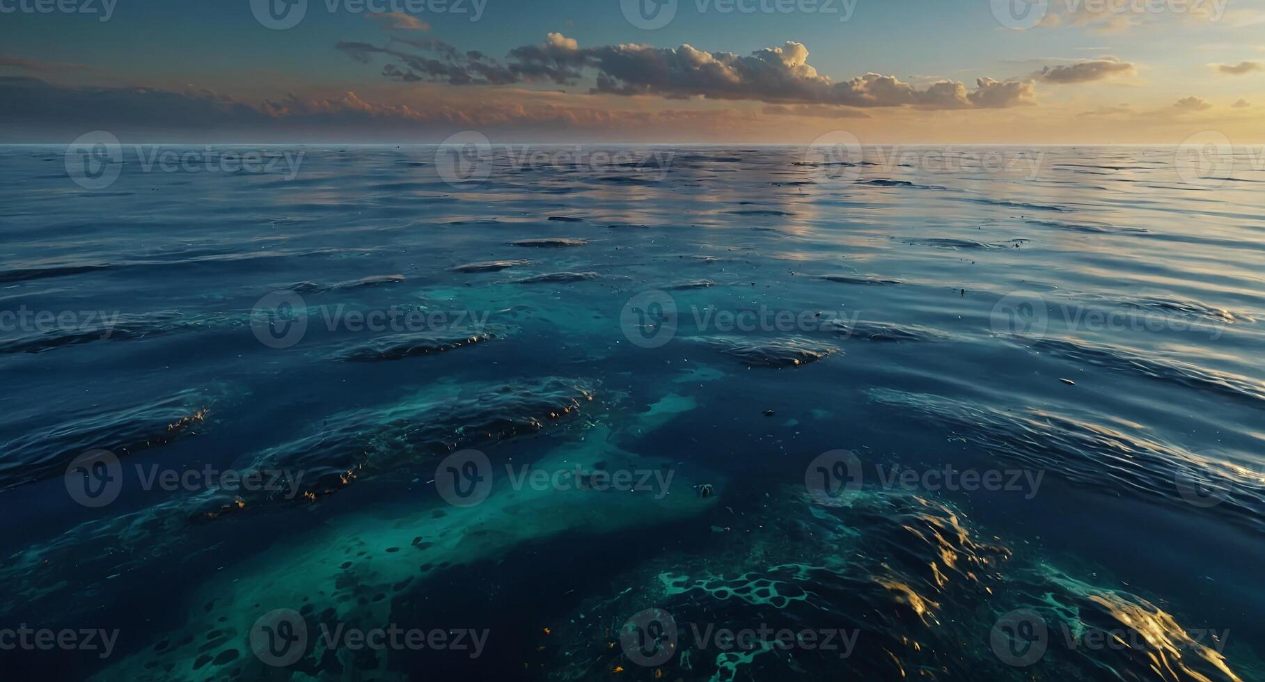 oil spill in the ocean, symbolizing the devastating effects of pollution on marine life and ecosystems. photo