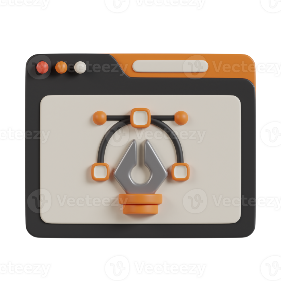 Curvature Tool 3D Icon. Designer Tool 3D Icon png