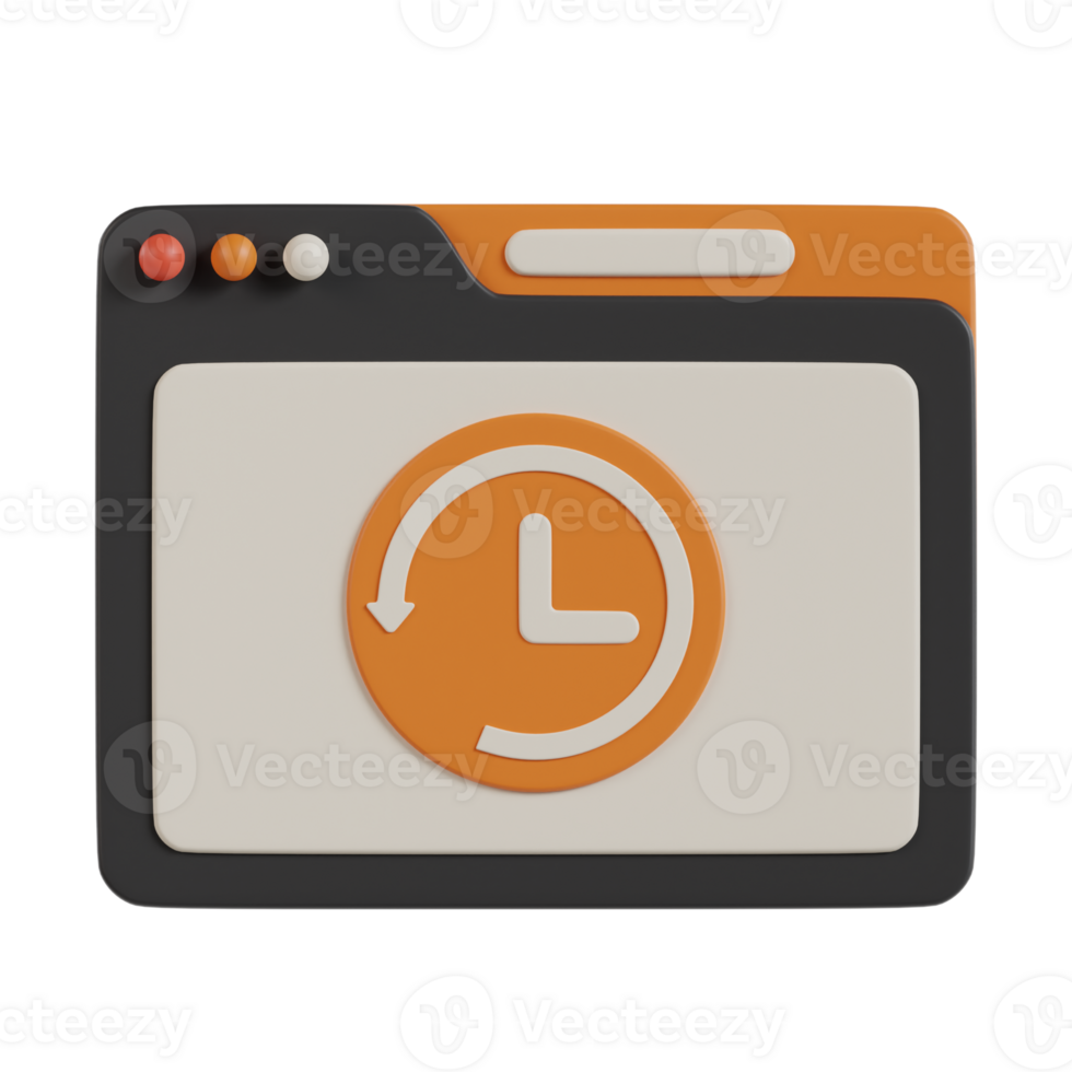 Browser History 3D Icon. History 3D Icon png