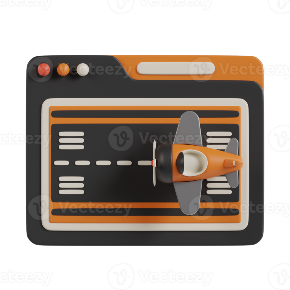 Landing page 3D Icon. Webpage 3D Icon png
