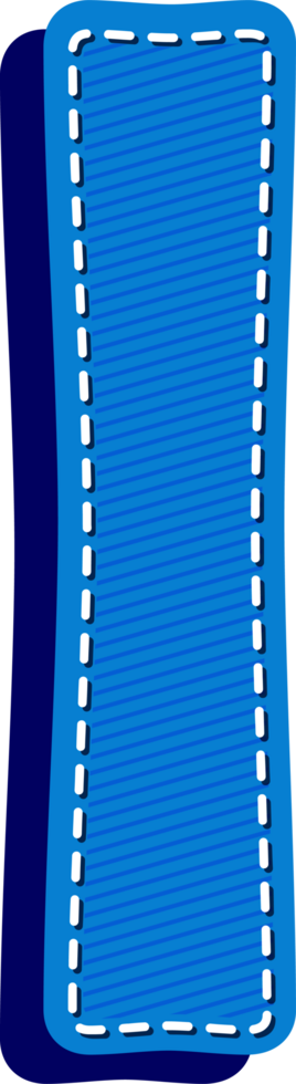 Letter I, Blue Jean Alphabet Dash Effect png