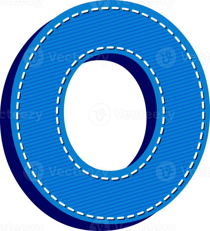 Number 0, Blue Jean Alphabet Dash Effect png
