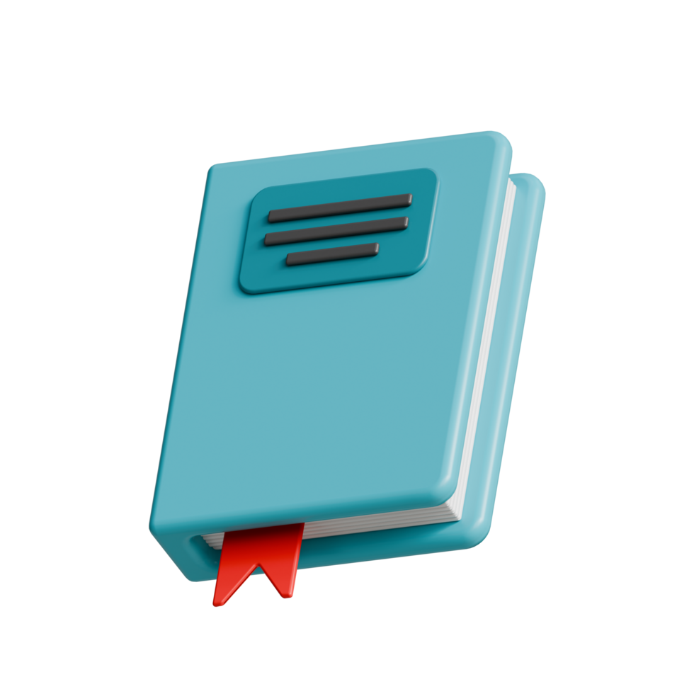 Book 3d icon with bookmark png