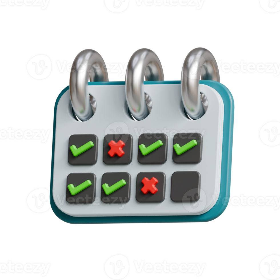 Checklist 3d icon png