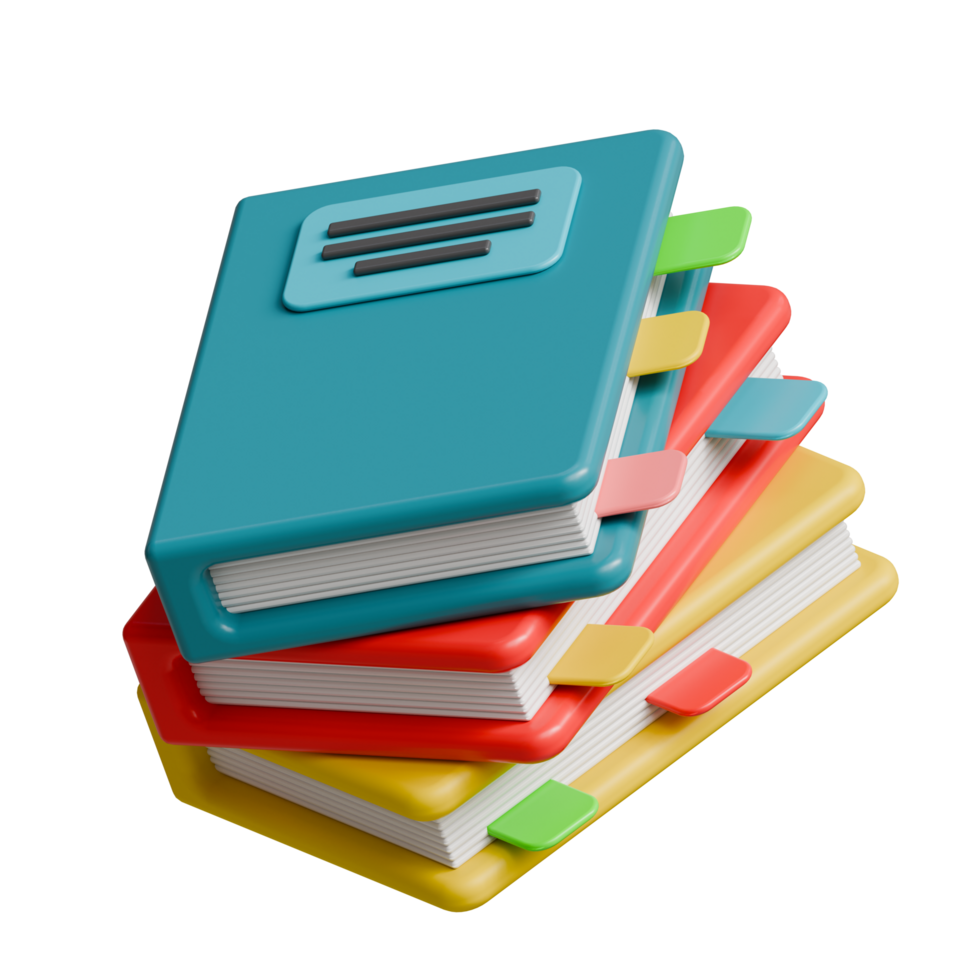 Book 3d icon with bookmark png