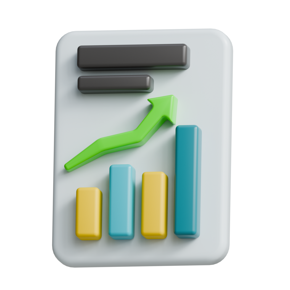 Graphic Chart 3d icon png