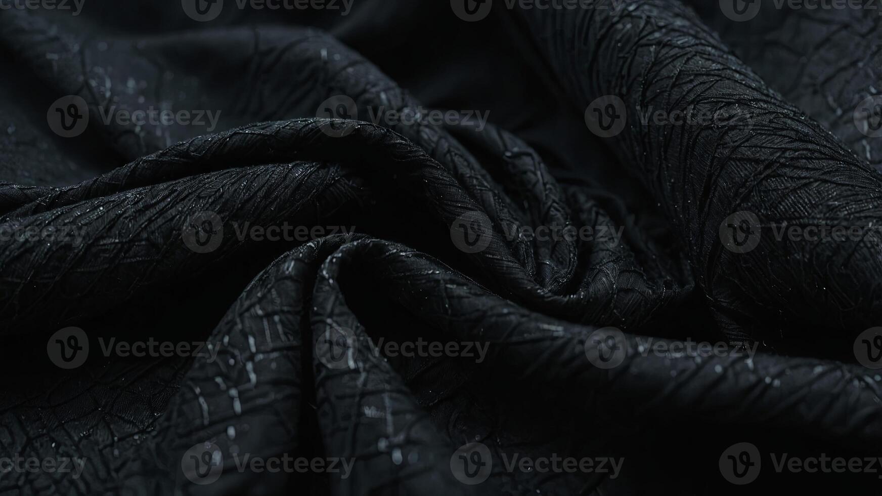 dense black used fabric, black synthetic fabric. photo