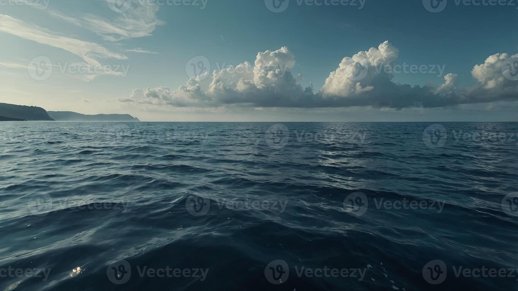 An intriguing abstract portrayal of the sea's serene beauty and vastness. photo