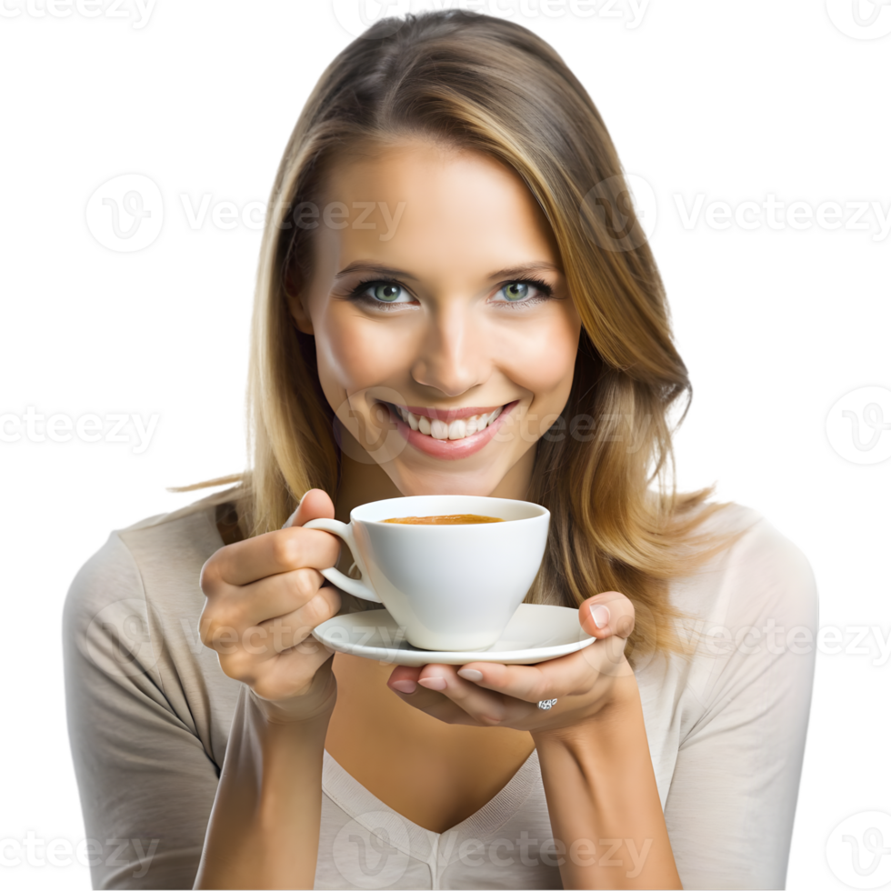 Woman Drinking Coffee png