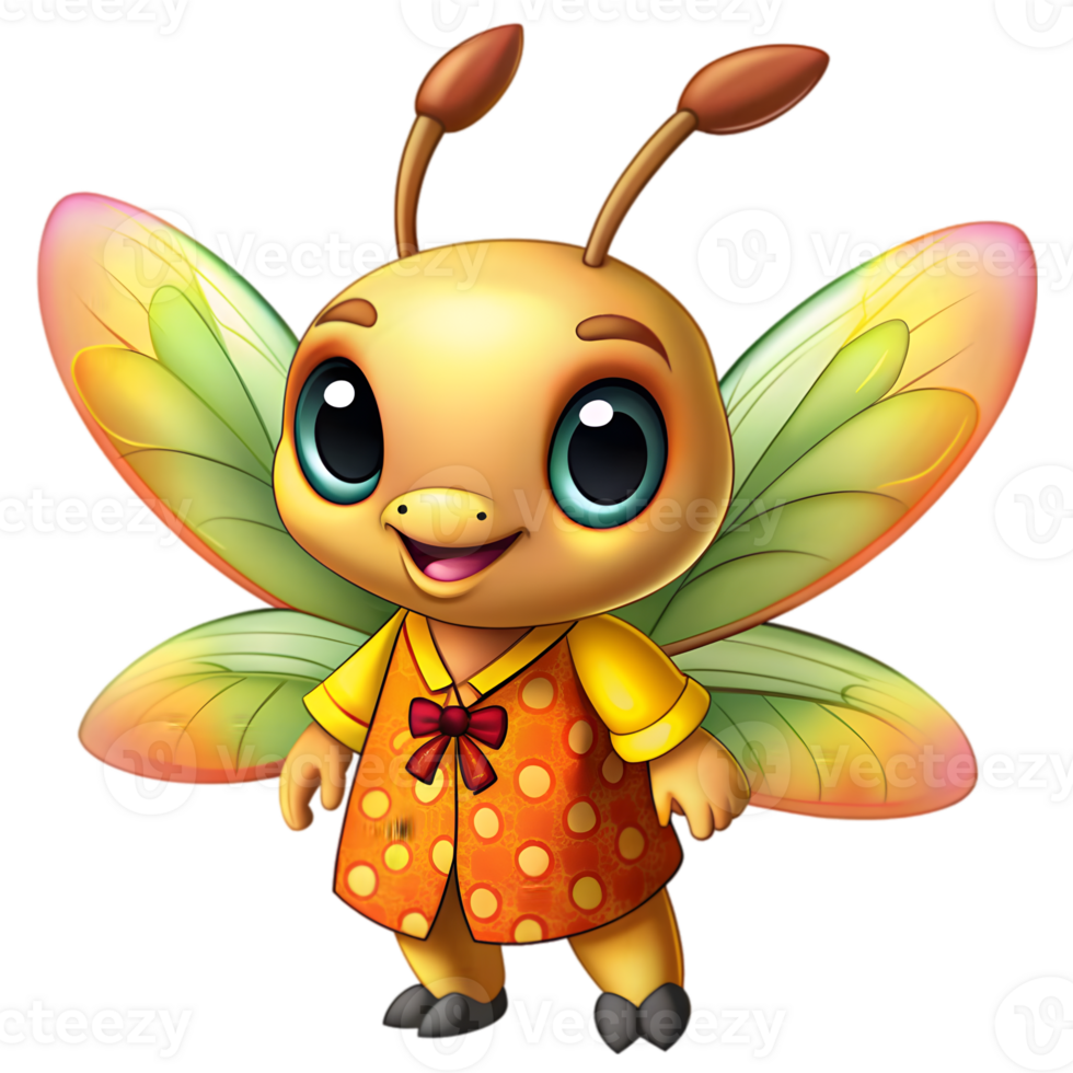 Kawaii Firefly in Hawaiian Shirt png