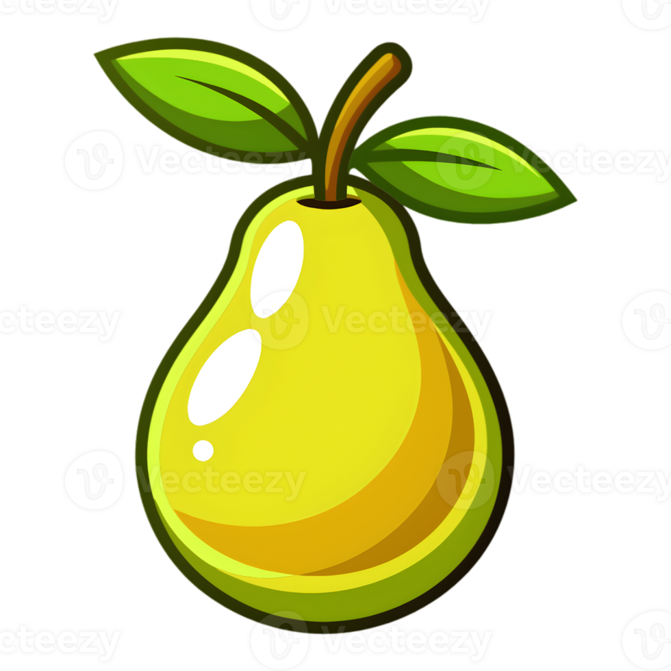 Cartoon Pear Logo png