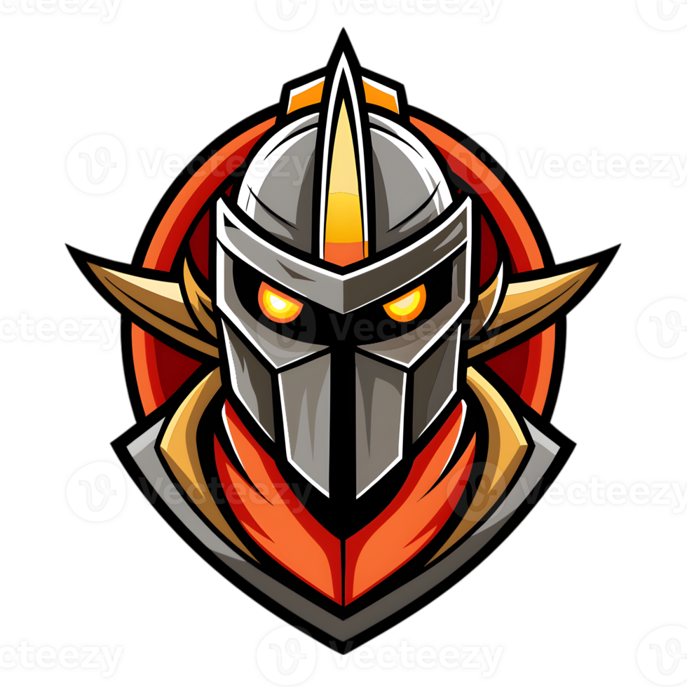 Cartoon Knight Helmet Logo png