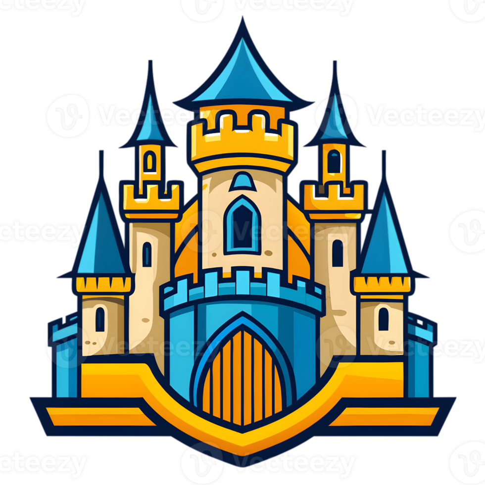 Cartoon Castle Logo png