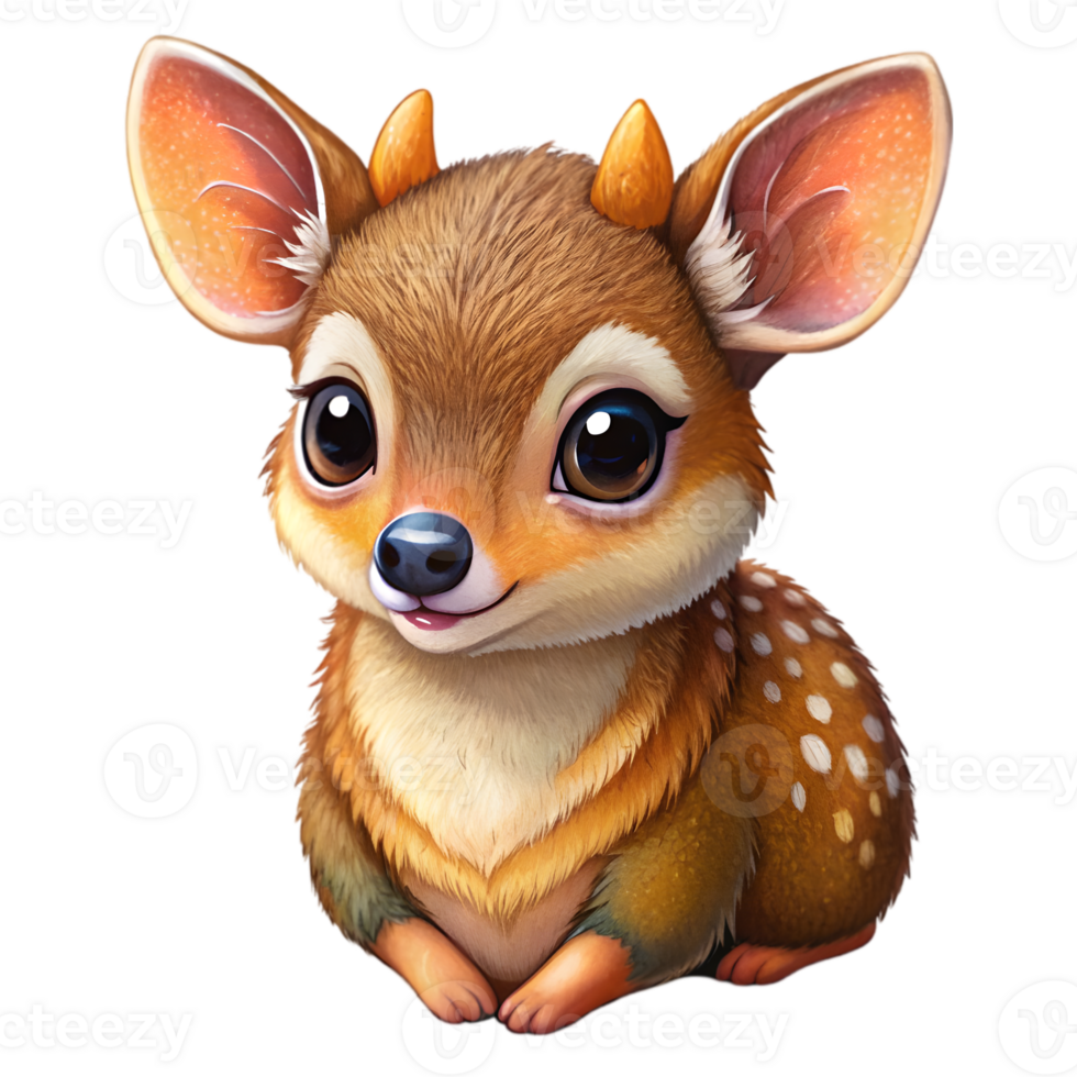 Cute Pudu Sticker png