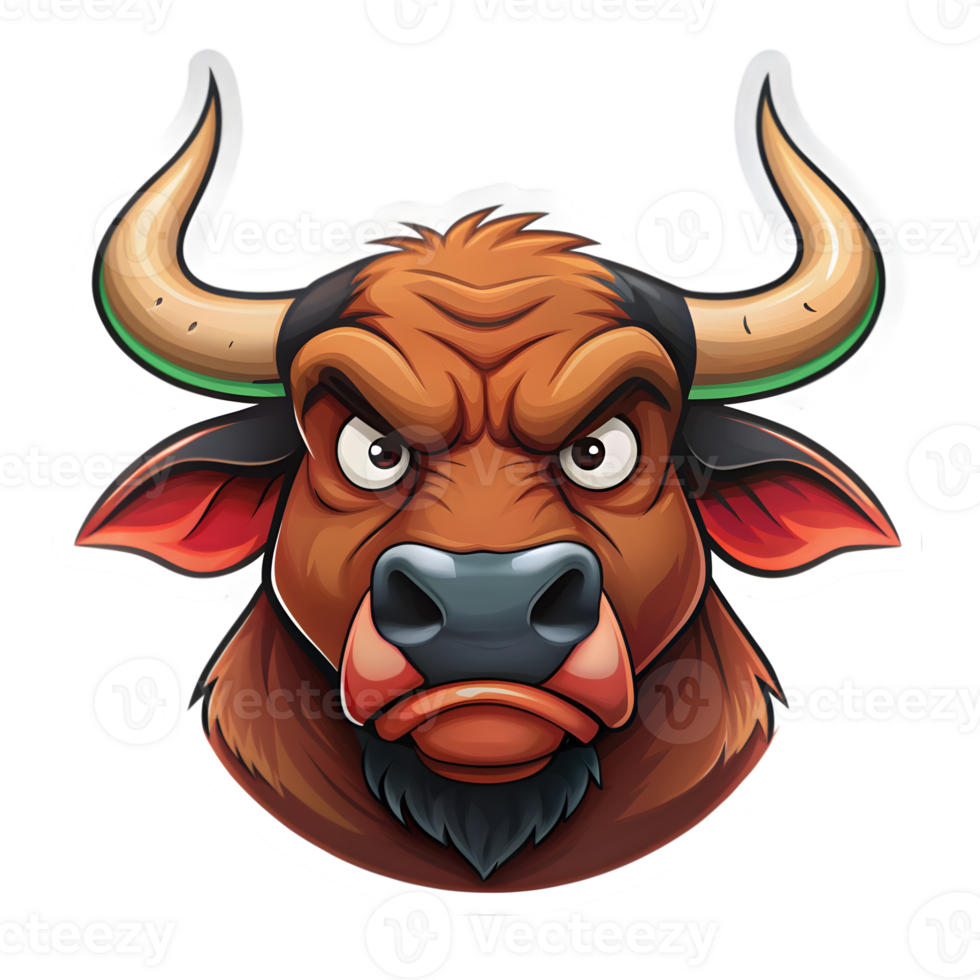 Funny Bull Sticker png