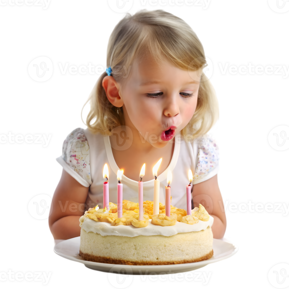 Child Blowing Out Candles png