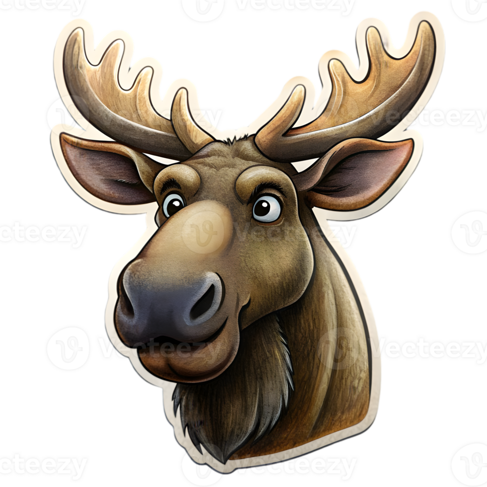 Funny Moose Sticker png