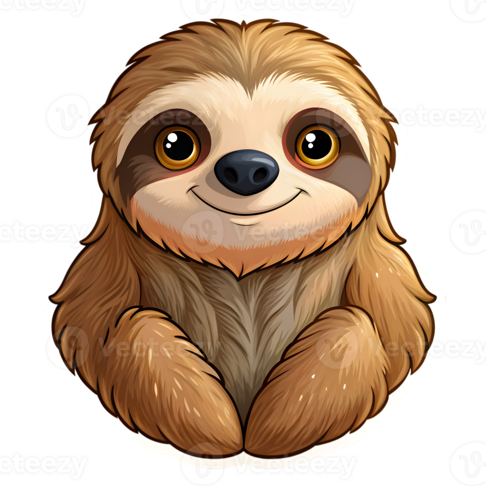 Funny Sloth Sticker png