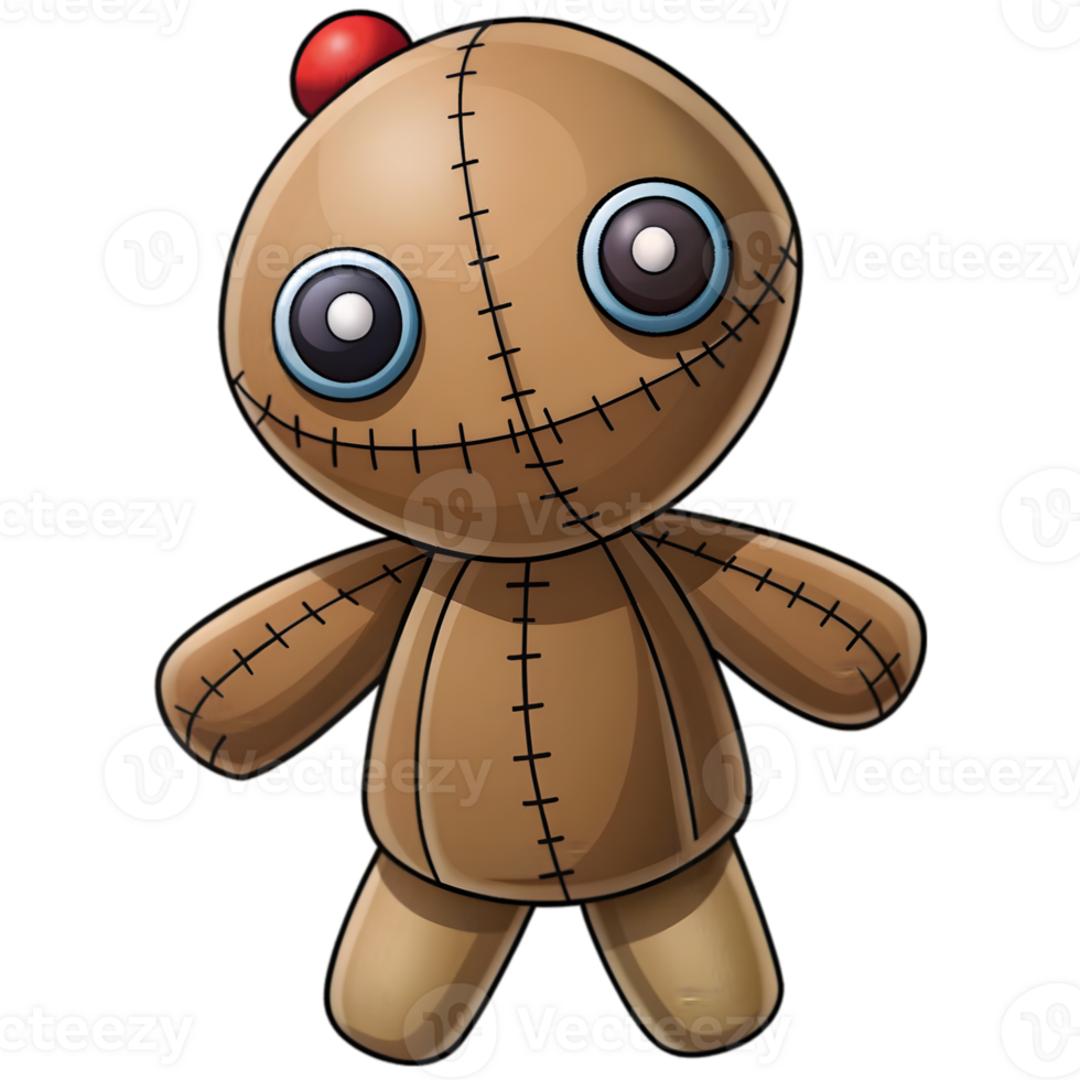 Cute Voodoo Doll Mask Illustration png