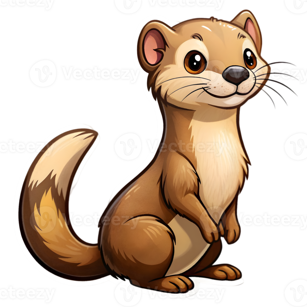 Funny Weasel Sticker png