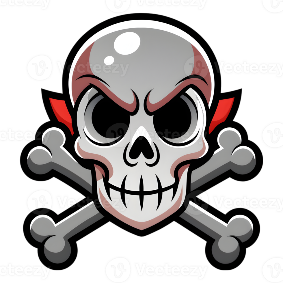 Cartoon Skull and Crossbones Logo png