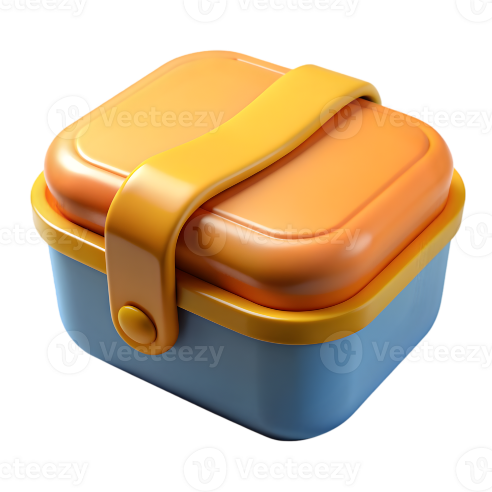 3D Render of a Lunch Box png