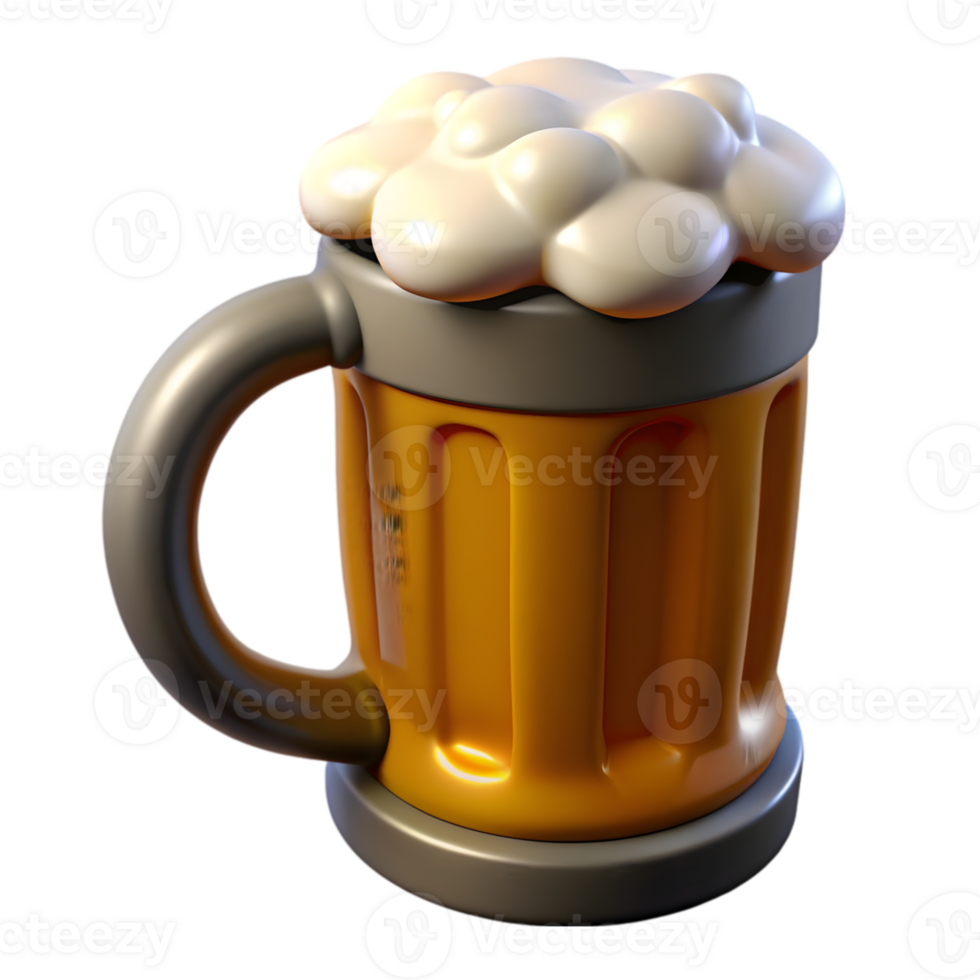 3D Render of a Beer Mug Icon png
