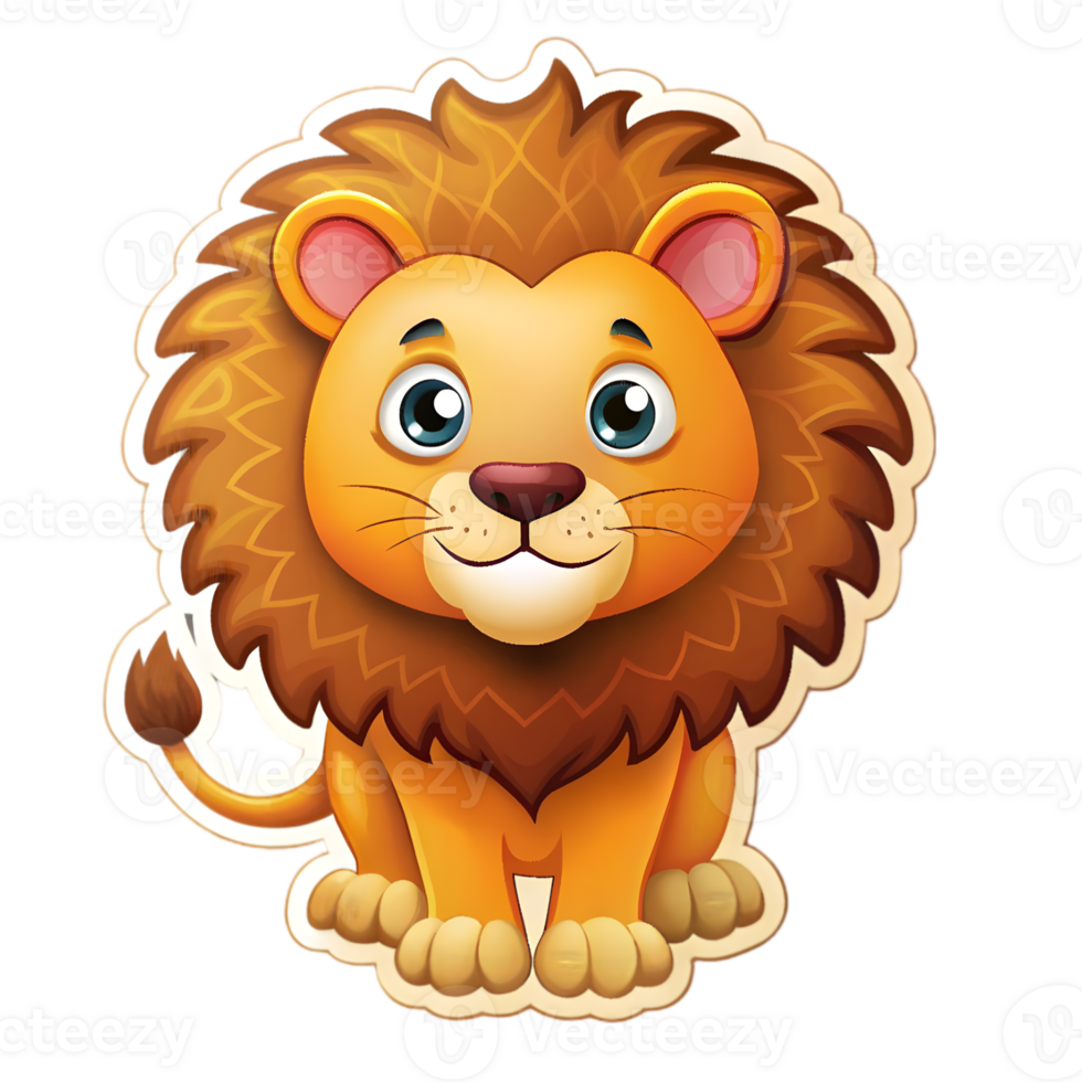 Funny Lion Sticker png