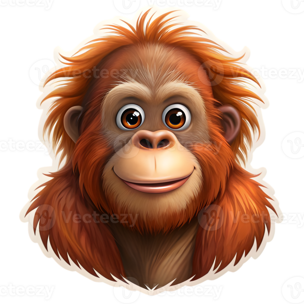 Funny Orangutan Sticker png