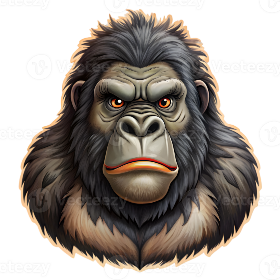 Funny Gorilla Sticker png