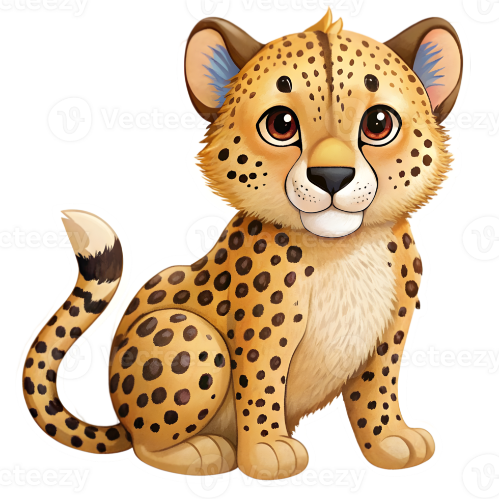 Funny Cheetah Sticker png
