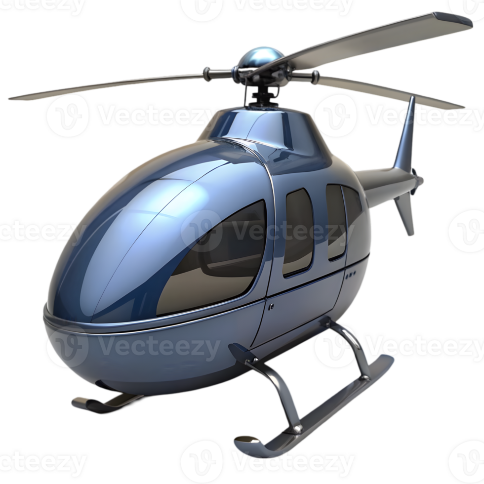 3D Render of a Helicopter png