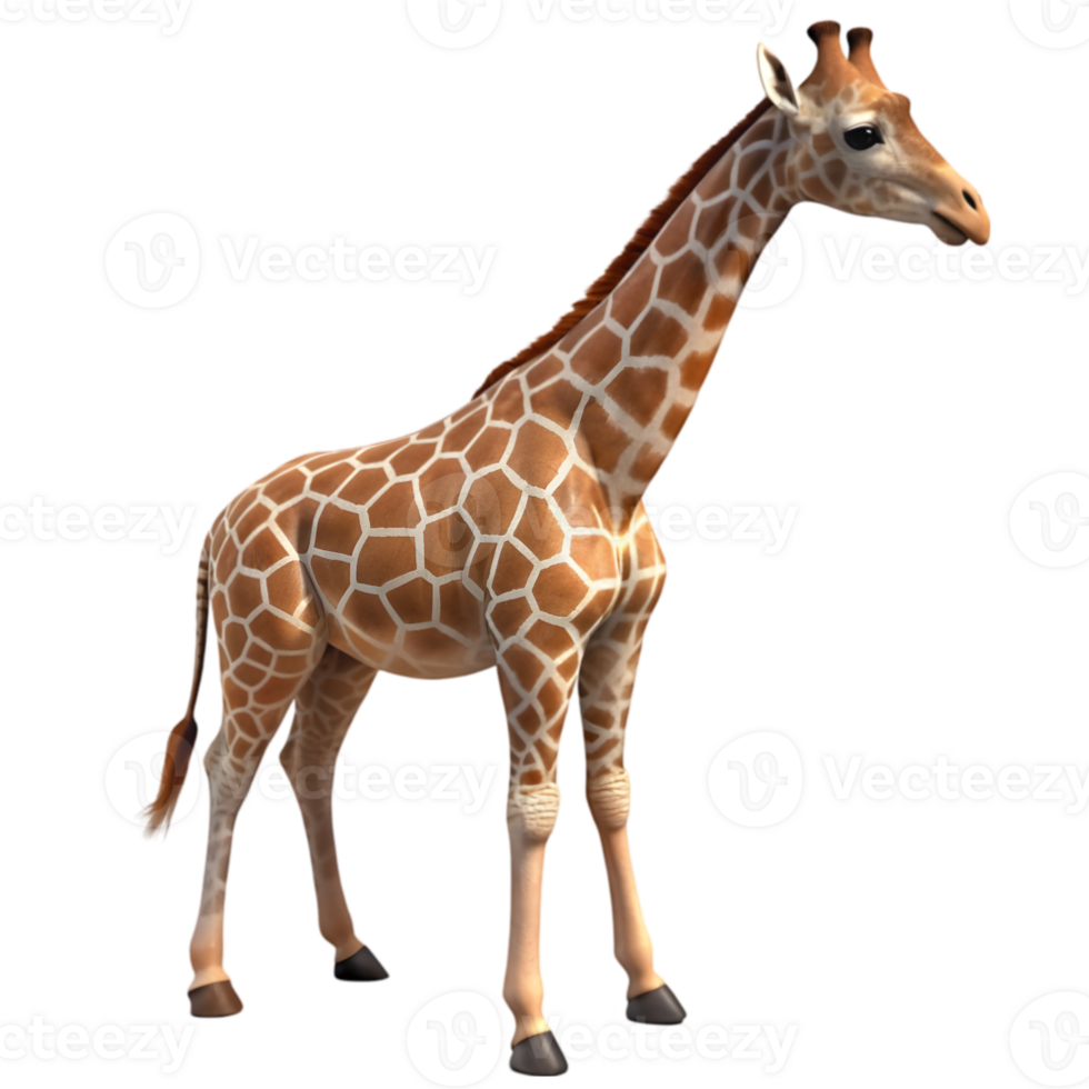 3D Render of a Giraffe png
