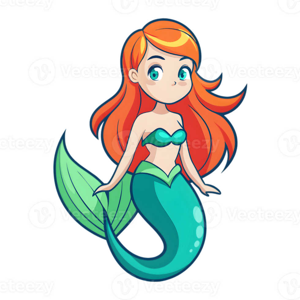 Cartoon Mermaid Logo png