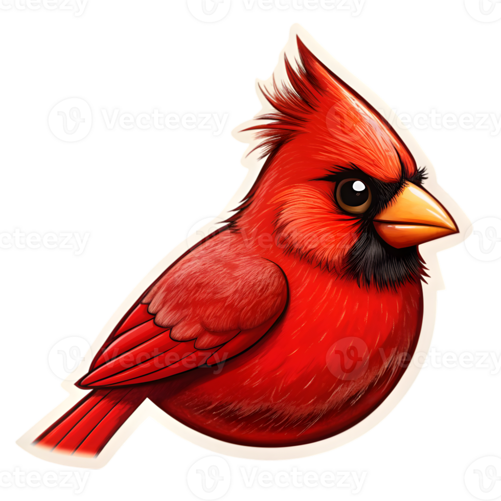 Funny Cardinal Sticker png
