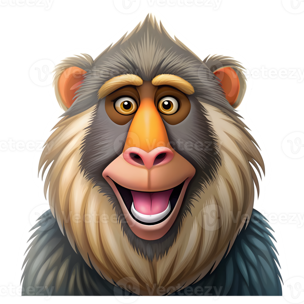 Funny Baboon Sticker png
