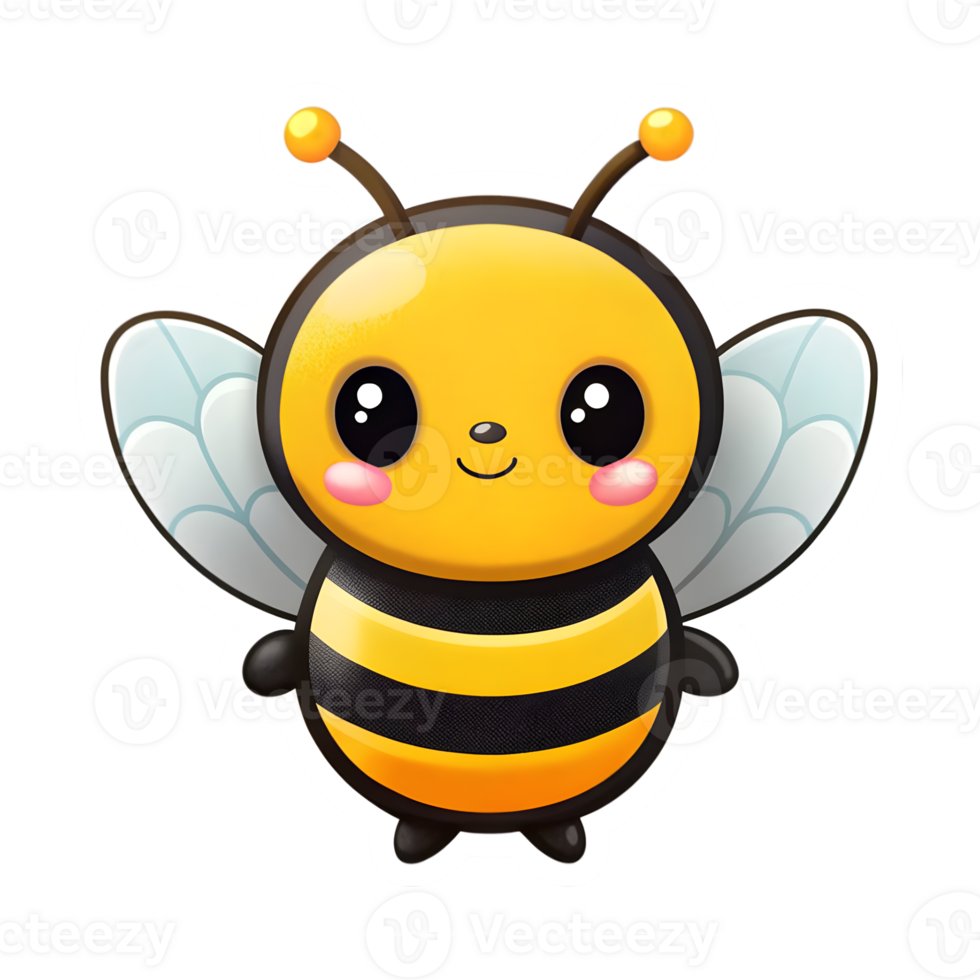 Cute Bumblebee Sticker png