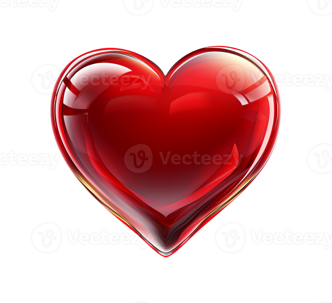 red heart isolated png