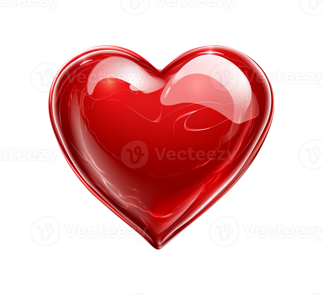 red heart isolated png