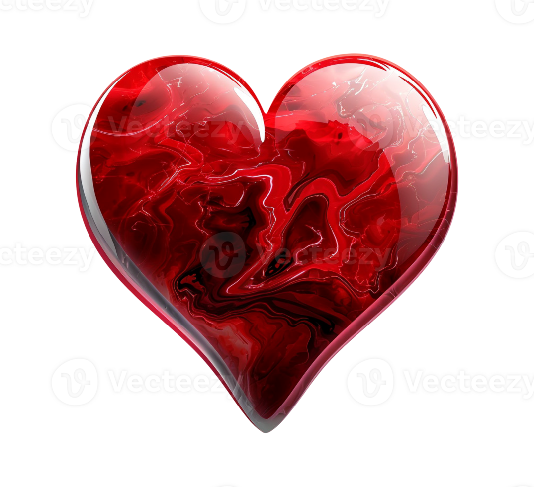 red heart isolated png