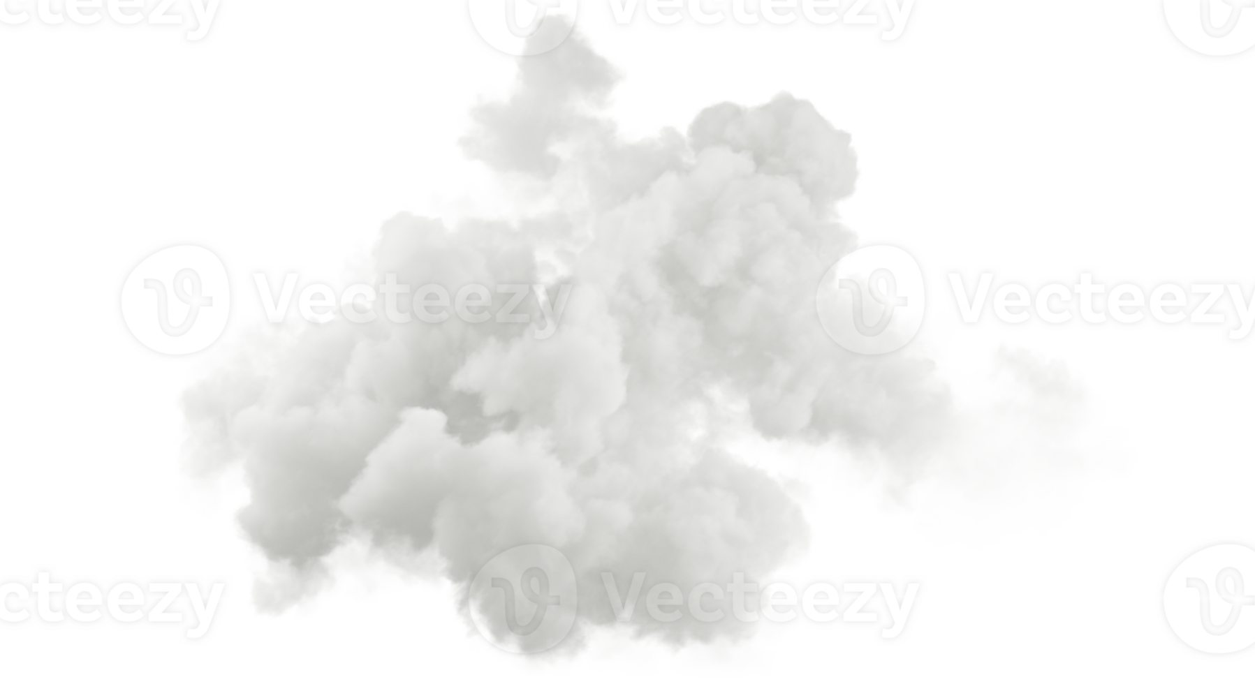 Smooth white clouds atmosphere cutout on transparent backgrounds 3d render png