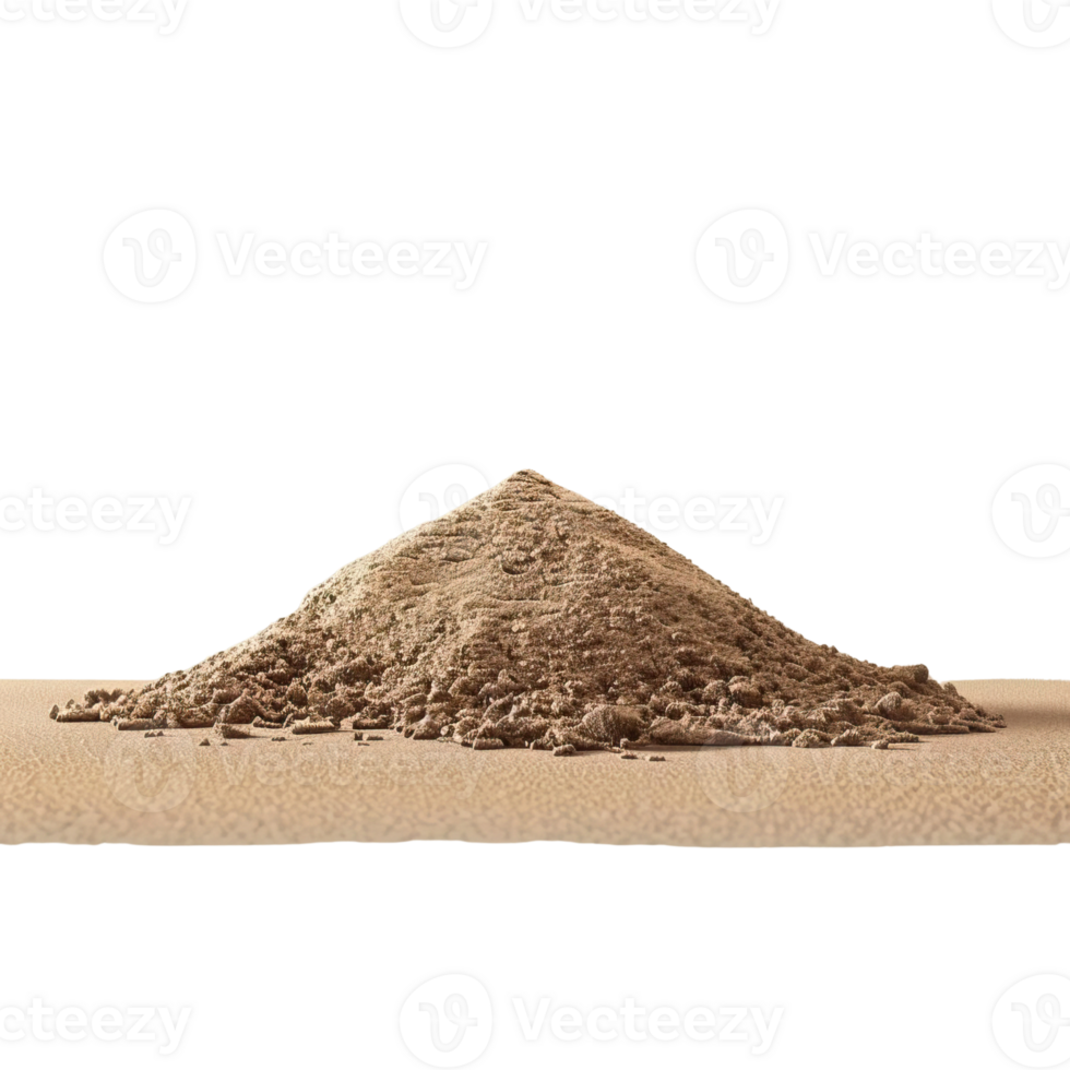 Pile heap of beach sand isolated on background png
