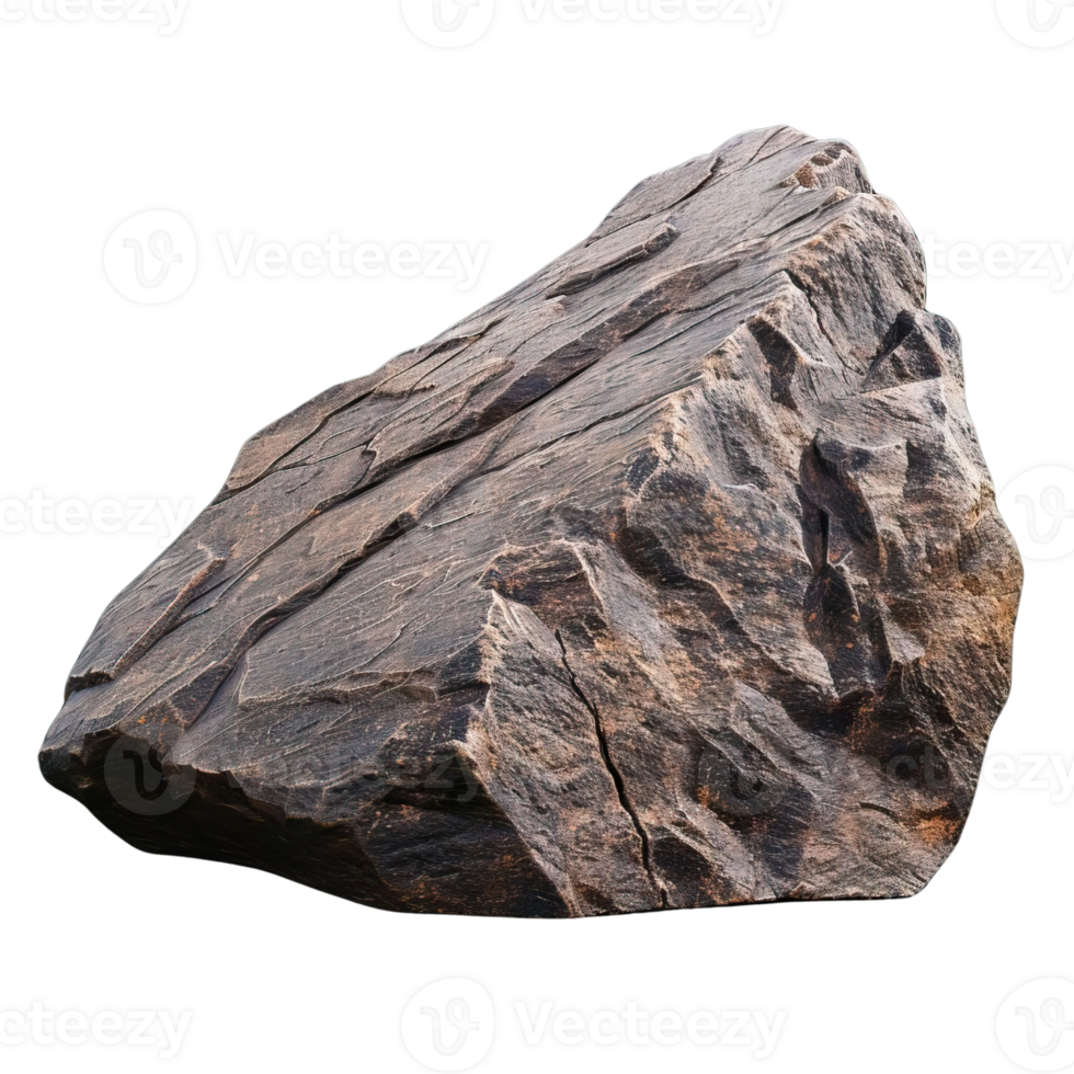 Large heavy rock stone isolated on background png