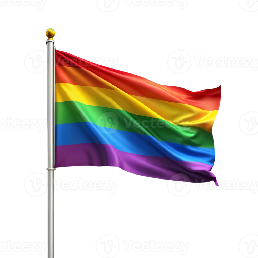 Rainbow pride flag representing LGBTQ community and diversity png