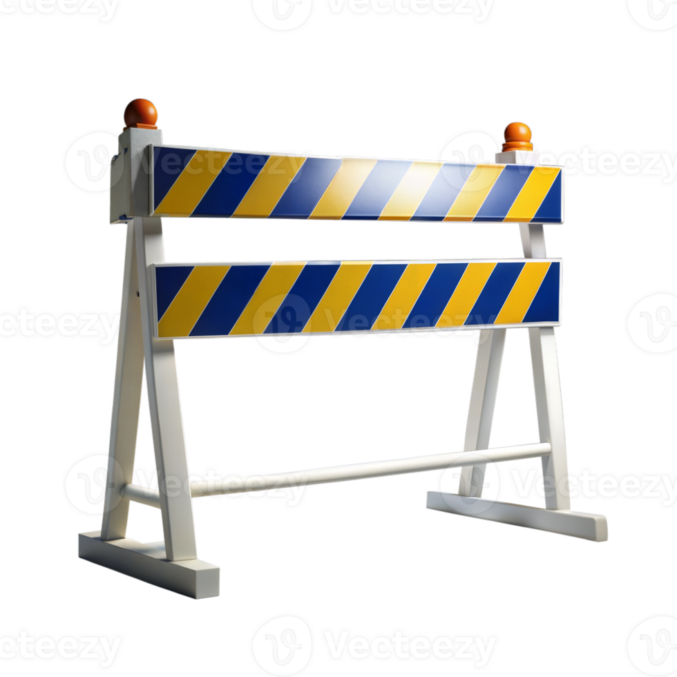 Roadblock barrier used by police for controlling traffic flow png
